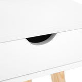 Keezi Kids Dressing Table Vanity Makeup Chair Set with Mirror Drawers Wooden Legs FURNI-C-SQUARE-WH