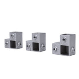 8PCS Square Tube Connector Aluminum 1 Inch 3 Way L Shaped Pipe Fitting 90 Degree Clamp Tube Corner V1294-YM0901-3114250095611