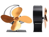 Wood Stove 4 Blades Fireplace Heat Powered Fast Warm Circulation Moon Star Pattern Termal V1294-YM0706-3114230120212