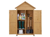Gardeon Outdoor Storage Cabinet Cupboard Tool Organizer Shed Adjustable Natural OSC-CABI-WOOD-DD-BR