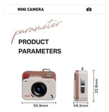 Green Retro Mini Digital Camera Keychain - 48MP Portable Pocket Camcorder with 1080p HD Video V888-ELOSUNG34850