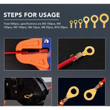540 Pcs Gold Brass Ring Terminal M3 M4 M5 M6 M8 M10 O Shape Terminal Wire Connector V1237-ZY-715-143