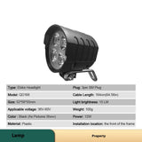 Headlight and Tail Light Sets, Headlight Front Rear Light Taillight with Horn for Electric Bicycle V1366-AZ2-W-07754