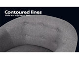 Artiss Armchair Tub Chair Grey Adora UPHO-D-ARM02-GY