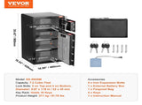 Double Doors 7.2 cu.ft Safe Box with Key Lock & Password, Safe Lock Box with Fireproof Bag, Key V952-LMBXXLS782CUWAFUQV9