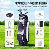 Golf Cart Bag with 14 Way Organizer Divider Top, 36 Multiple Pockets Premium Nylon Cart Bag, V952-TCB37YC7GHSPCXNBHV0
