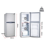 GECKO 125L Portable Fridge Freezer Camping Motorhome Caravan Upright Fridges 12V/24V/240V, Silver V219-CAPFFRGEKA13S