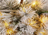 Christabelle 90cm Alpine Snow Christmas Teardrop Pre Lit Multi Function LED Timer Flocked Pine 112_WFLAS90T