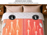 Laura Hill King Electric Heated Underlay Blanket Fleecy Fabric with Timer KDA6-182-CM
