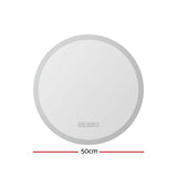 Embellir Bluetooth LED Wall Mirror With Light 50CM Bathroom Decor Round Mirrors MM-E-WALL-ROU-LED-50-BT