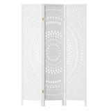 Artiss 3 Panel Room Divider Screen 132x170cm Circle White RD-HLW02-3P-WH