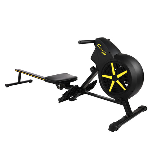 Everfit Rowing Machine Air Rower Exercise Fitness Gym Home Cardio ROWING-CYCLONE-BK