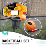 Kahuna 8 ft Springless Trampoline with Basketball Set TRM-KAH-ELA-08D-BB