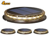 4pcs Ground Lights LED Warm Light Outdoor Disk Lights IP68 Waterproof Underground Lights V1294-YM0901-H39905-4