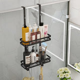 Black Aluminium Shower Caddy 74cm Hanging Storage Rack 35cm V178-66830