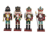4Pcs 30cm Christmas Nutcracker Soldiers Wooden Soldier Nutcracker on Stand Home Decor Christmas Gift V1294-YM0717-10065654