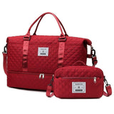 Travel Duffel Bag Small Pouch Travel Accessories Quilted Design Organized - Black - Size L V1347-127-38933-BLK-L
