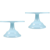 Metal Dessert Stand, Sky-Blue, Durable and Stylish for Home 2Pcs V1369-AZ3-W-20863