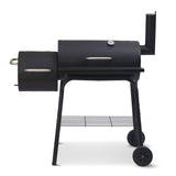 Wallaroo 2-in-1 Outdoor Barbecue Grill & Offset Smoker BBQ-DS35-B