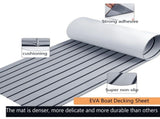 Light Gray Striped EVA Boat Flooring Mat, DIY Marine Deck Pad & Yacht Non-Slip Sheet V1221-XM-JBFHD-001