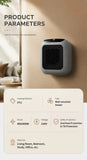 Wall Mount Mini Fan Heater Timer Portable Electric Heater Home Office V1221-XM-LB602-GM45