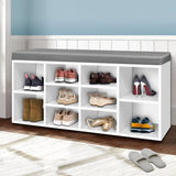 Artiss Shoe Rack Storage Cabinet Bench BOA FURNI-C-SHOE-BEN102-WH