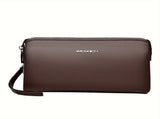 Men'S Leather Clutch Bag Men'S Accessories High-Quality Leather Stylish Clutch - Brown - Size V1347-918-24073-BRN-23-4-14