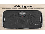 Everfit Vibration Machine Platform Vibrator With Resistance Rope Home Gym Black FIT-H-VP-S-BK