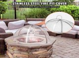 Firepit Spark Screen Lid, 30" Diameter, Outdoor Firepit Ring Cover Round Accessories, Fire Pit Metal V952-HKWZ201BXGQXT4Q0KV0
