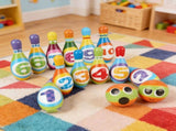Large Bowling Set 6 Pins 2 Balls Indoor Outdoor Family Party Game Oversized Soft Bowling Toy Set for V888-ELOSUNG54842