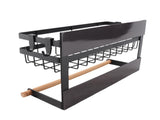 Magnetic Spice Rack for Refrigerator with Hook Paper Towel Holder Rustproof Spice Jars Rack Multi V1294-YM0901-H34390