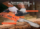 25 cc Gas Chainsaw, 305 mm Gas Powered Chainsaw, 0.75 kW Power Chain Saw with Non-Slip Handle, V952-RQLJ12INCHECGYJ4G001V0