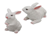 1 Pair Bunny Rabbit Ornaments Decorations Resin Art Craft Animal Model Sculpture Statue Figurine for V1294-YM0512-3111220285911