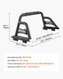 Truck Bed Roll Bar Universal Chase Rack for Full-Size Pickup Carbon Steel V952-TYKKCCFGGBDXY2J8RV0