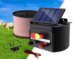 Giantz Fence Energiser 5KM Solar Powered Electric 400M Poly Tape Insulator SFC-FIK-TAPE-5KM