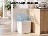 Artiss Rubbish Bin 12L 2-Pack Sensor Kitchen Automatic Motion Touchless White WAB-SR-PL-12LX2-WH