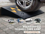 Rubber Curb Ramp 2 Pack, 12.7 cm Rise Height Heavy-Duty 15 tons Load Capacity Threshold Ramps, V952-SJDLYPDGB2190CQUPV0