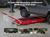 Low Profile Oil Drain Pan, 75.7 L Capacity, Rolling Oil Drain Pan with Manual Pump, 2.2 m Hose & T V952-SDWSPYCJS20GXVX4S001V0