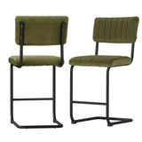 Artiss 2x Bar Stools Velvet Chairs Green BA-HY-005-GNX2