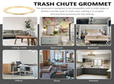Stainless Steel Kitchen Trash Chute Grommet, Round Metal Trash Bin Lid Cover, Trash Chute Cover for V1192-AZ-W-32635