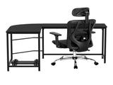 Artiss Computer Desk L-Shape Corner Desks Ergonomic Office Chair Mesh Chairs MET-DESK-L-003-FZ20-BK
