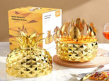 Gold Creative Pineapple-Shaped 410 Stainless Steel 24-Piece Cutlery Set Elegant 6-Person Dining V888-ELOSUNG17143