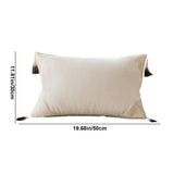 Rectangular Lumbar Pillow 20x12x4 Inch, Sofa Back Cushion with High Elasticity Filling, Orthopedic V1192-AZ-W-29972