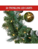 Christabelle 61cm Christmas Wreath Bayville Pine with LED Lights Front Door Decoration Ornament 112_NATBV61