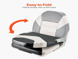 Boat Seat, High Backrest, Folding Fishing Boat Seat with Thickened Sponge Cushion & Waterproof PVC V952-ZDCZYGKB2JHHOSF4P001V0