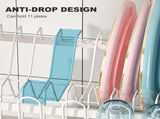 CARLA HOME 2-Tier Dish Drying Rack with Drainage Tray, Utensil Holder, Cup Hooks & Cutting Board V178-36160
