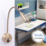 12V RV Boat Wall Lamp Flexible Gooseneck Touch Control Switch LED Reading Light V1188-WSZ-A-2184