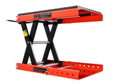 Motorcycle Lift, 1200lbs Weight Capacity, Wide Deck Motorcycle Scissor Jack, 4.1-15 in Height Range, V952-MTCXXSJJSGS1M2MZBV0