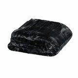 750gsm 3.5kg Double Layer Faux Mink Blanket Queen 200x240 cm Black V442-YTL-BLANKET-750GSMPLAIN-BLACK-QS