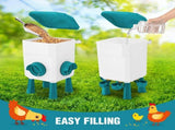 CARLA HOME Automatic Chicken Feeder Waterer Set with 8KG Food 7L Water Capacity for Coop, Chickens, LSB-36358